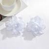 Fabric Big Flower Ear Stud Luxury Design Floral Eardrop Gifts Exaggerated Earrings  Women Girls