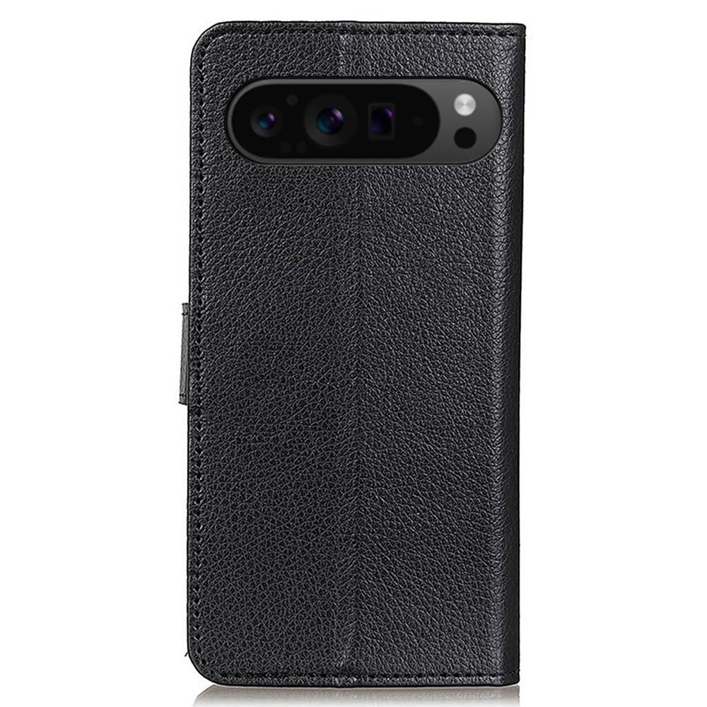 Чехол-книжка из ПУ-кожи с текстурой личи для Google Pixel 10 Pro XL/9 Pro XL