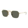 RayBan Two-Tone Design Metallic Irregular Sunglasses Unisex Couple Gold Style