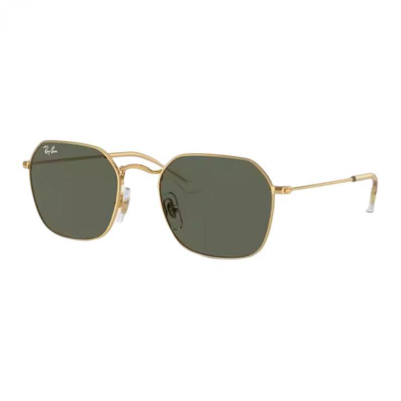 Солнцезащитные очки RayBan двухцветного дизайна, металлические, неправильной формы, унисекс, для пары, золотой стиль