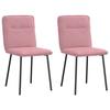 VidaXL Dining Chairs Set of 2 Pink Velvet, Dining Chair, Kitchen Chair, Dining Room Seat, Chair, Chair 4101213