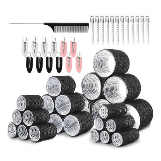 49 шт./набор самозажимных бигуди для волос с зажимом и расческой в виде крысиного хвоста 4 размера