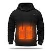 USB Heated Hoodie with Thermal Warming Zones, Lightweight Fleece-Lined Winter Coat for Men and Women