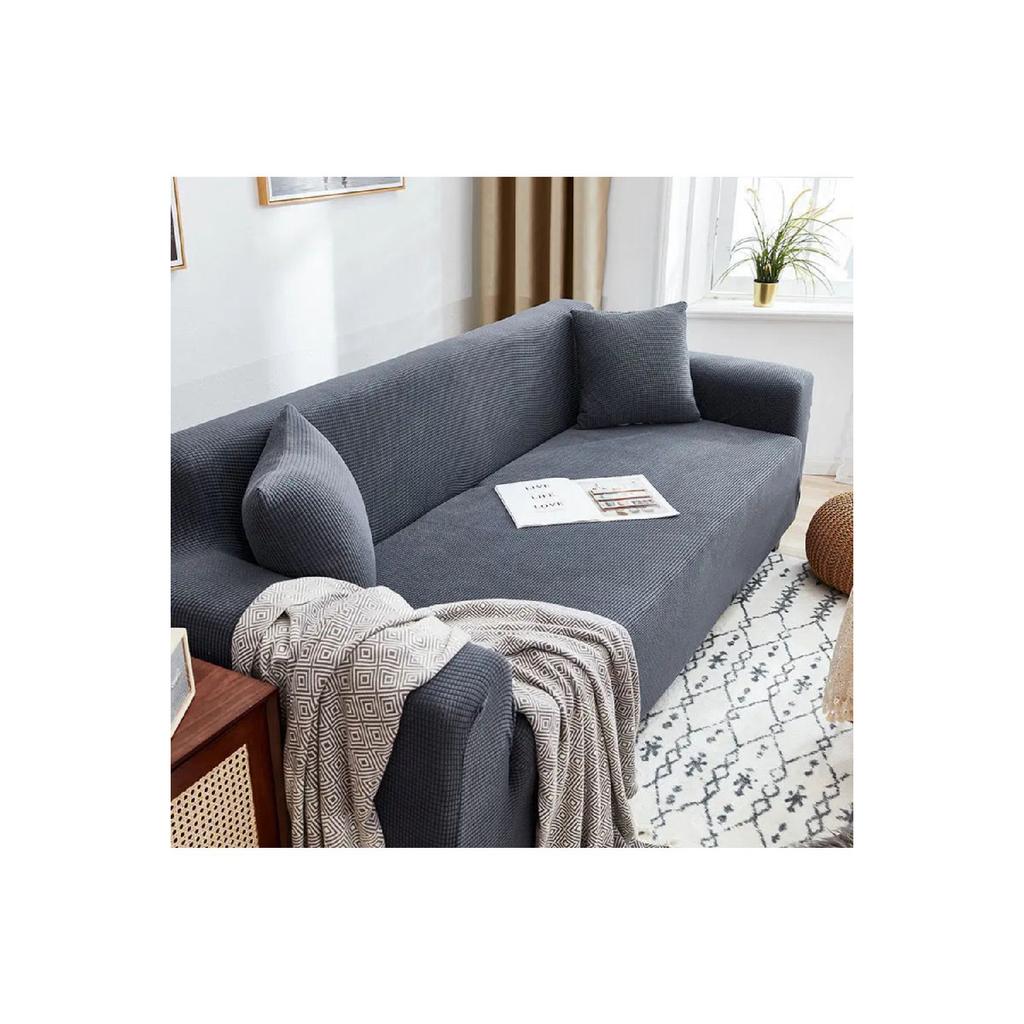 Лайкра, стрейч, эластичный, гибкий, моющийся, трехместный чехол для дивана с квадратным узором, чехол для дивана