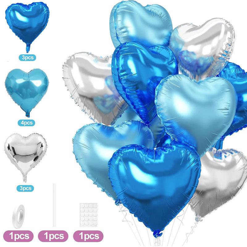 10 шт. 18 дюймов Большие Красные Шары-Сердца из Фольги Для Дня Святого Валентина Свадебного Девичника Годовщины Помолвки Украшение