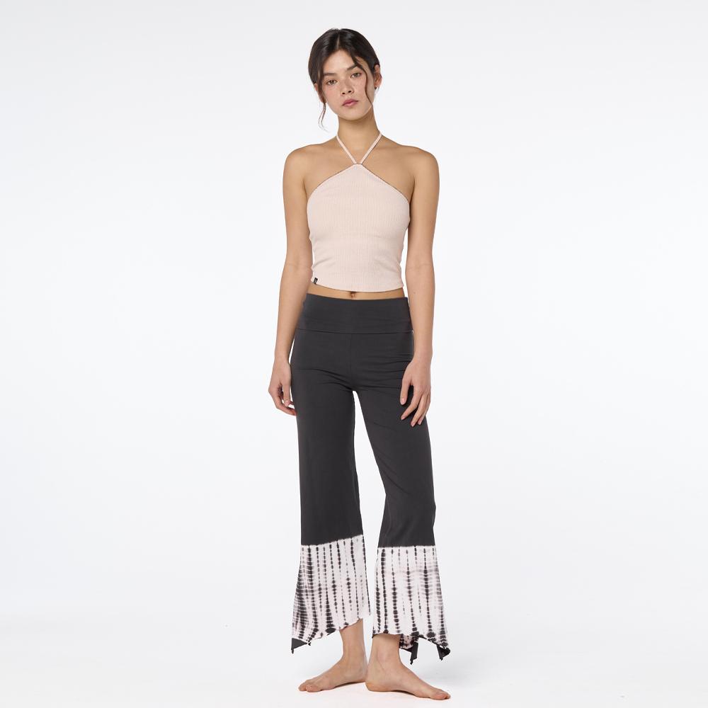 OZEZ Ozpn2008 Flare Slit Yoga Pants - Dark Knight