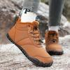 Winter Warm Cotton Shoes Outdoor Casual Shoes Sports Shoes with Fleece Thickened Mid-help Snow Boots for Male Couples