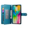 DF-011 For iPhone 16 Pro Max Wallet Case Card Slots Leather Phone Cover with Long/Short Straps