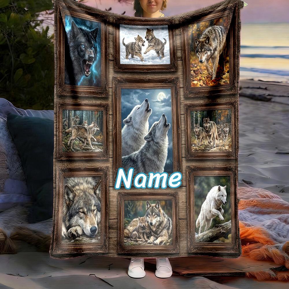 Forest Leopard Home Customize Your Name Blankets Comfortable Soft Lightweight Allseason Multipurpose Blanket For Picnics Sofas Offices Beds Living