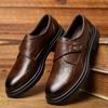 Мужские дерби на толстой подошве черные с большим носом для commuting cleanfit tooling casual кожаные туфли