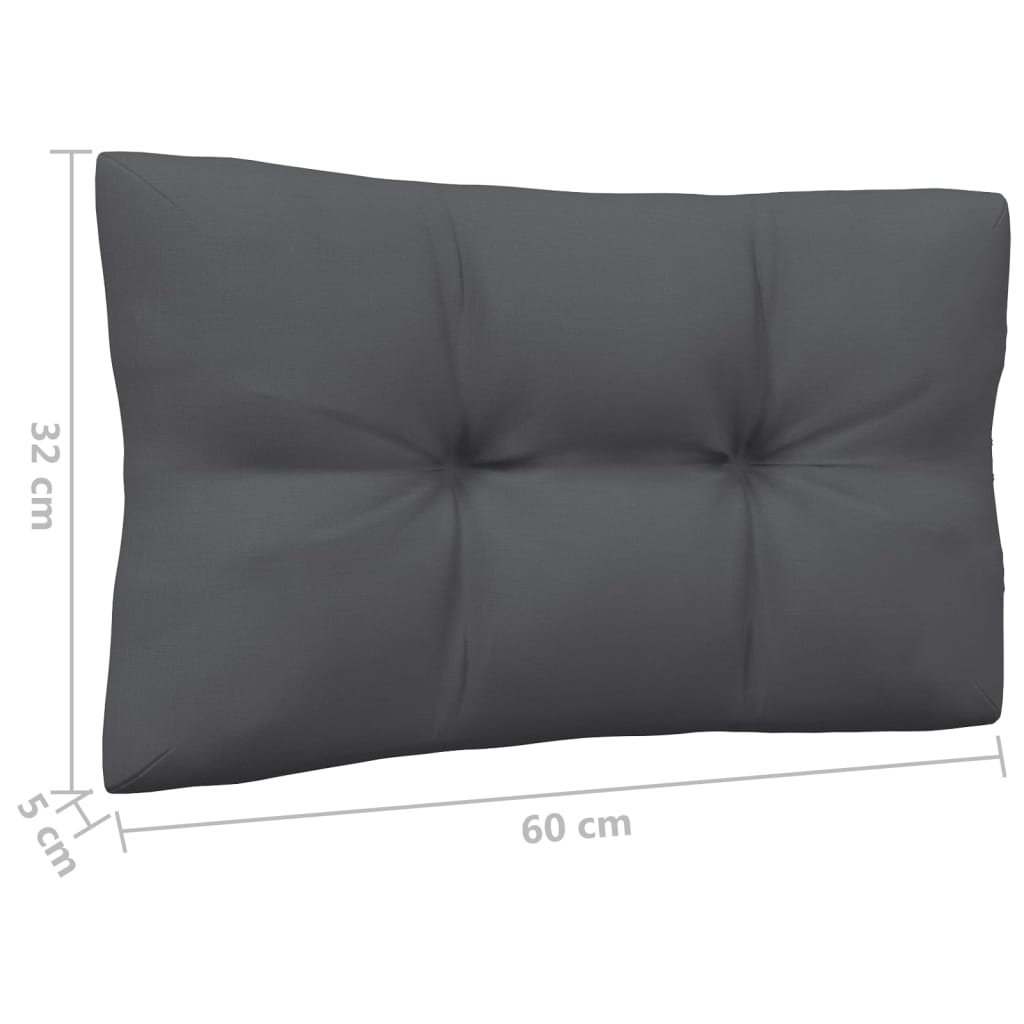 Vidaxl 2-Osobowa Sofa Ogrodowa Z Antracytowymi Poduszkami, Sosnowa