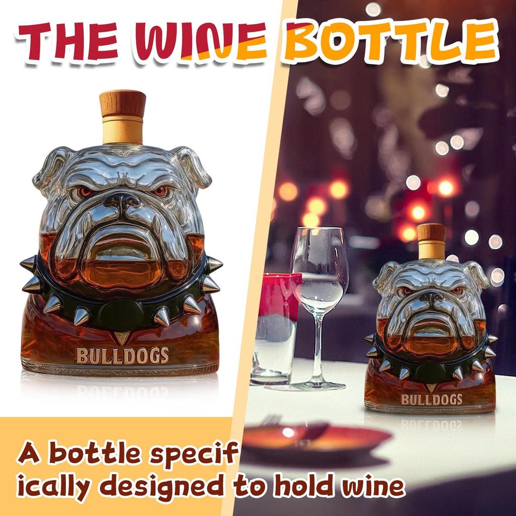 Смешная бутылка французского виски, 3D-гравированные бокалы для виски, винная стеклянная бутылка для виски для собак, Fanyil Eaglory, уникальный графин для вина, для мужчин