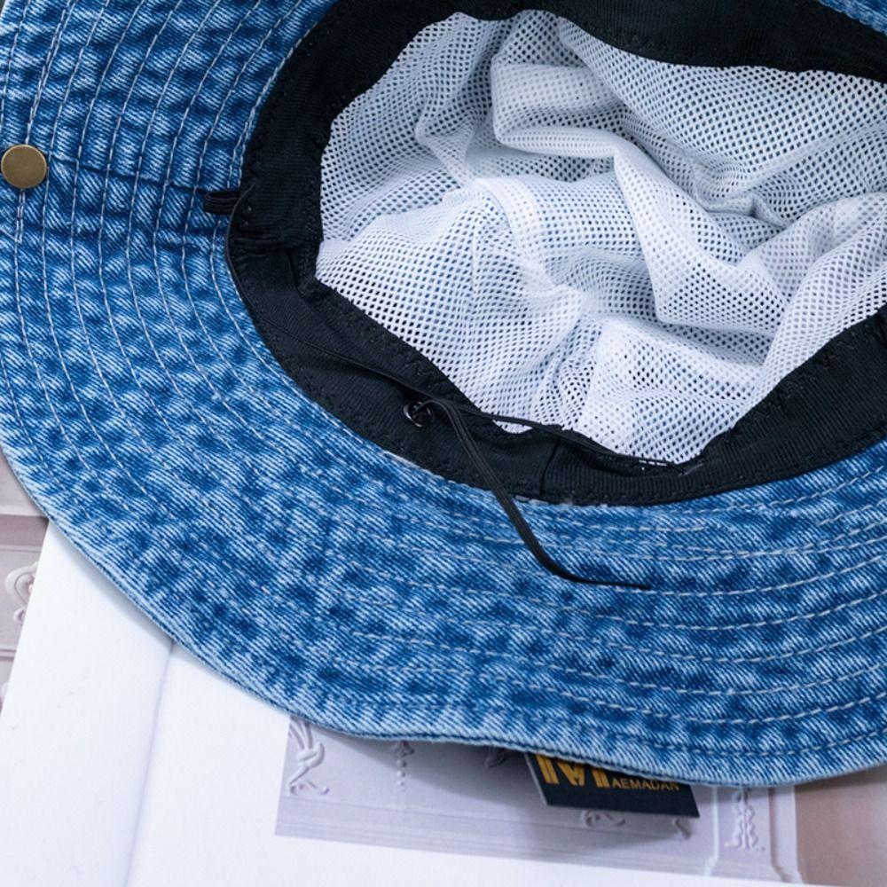 Солнцезащитная кепка Edge Curl из стираного денима, панама, модная рыболовная шляпа для активного отдыха