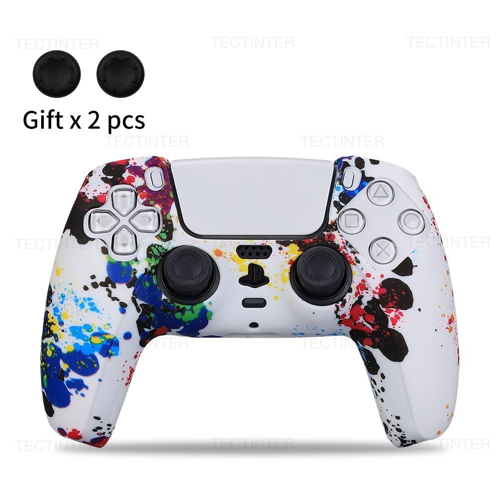 Силиконовый защитный чехол-кожа для PlayStation 5 для контроллера PS5 Накладки на стики Противоскользящий корпус для аксессуаров PS5