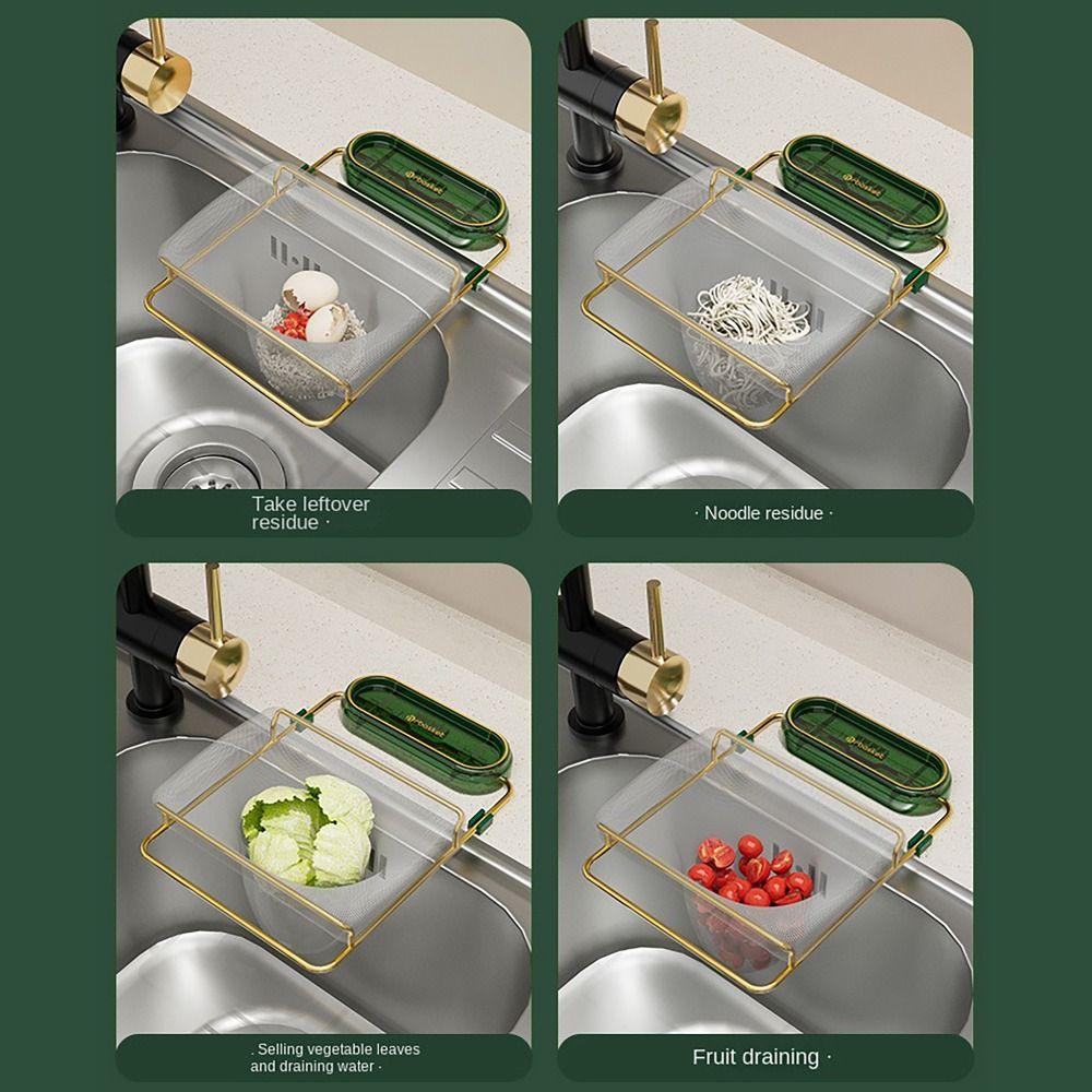 with 50Pcs Replacement Net Sink Filter Rack Towel Storage Drain Rack Filter Mesh Bag Stand  Kitchen