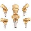 High Pressure Car Washer 1/4" Quick Connect Rotary Coupler Adjustable Adapter with 5 Spray Nozzles Copper Connection