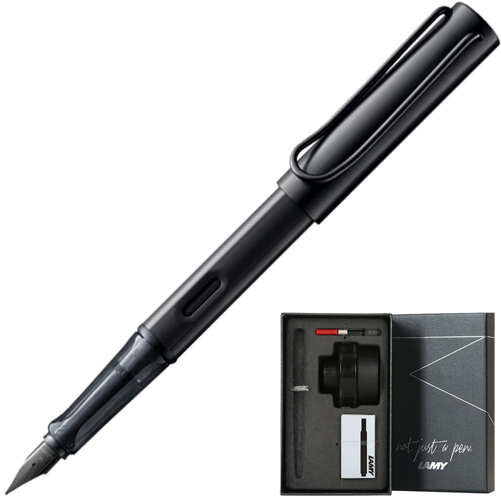 LAMY Fountain Pen LAMY Back to School Set Ulster Special Gift Set bottle ink cartridge ink All black extra fine font EF size L71 (converter + +