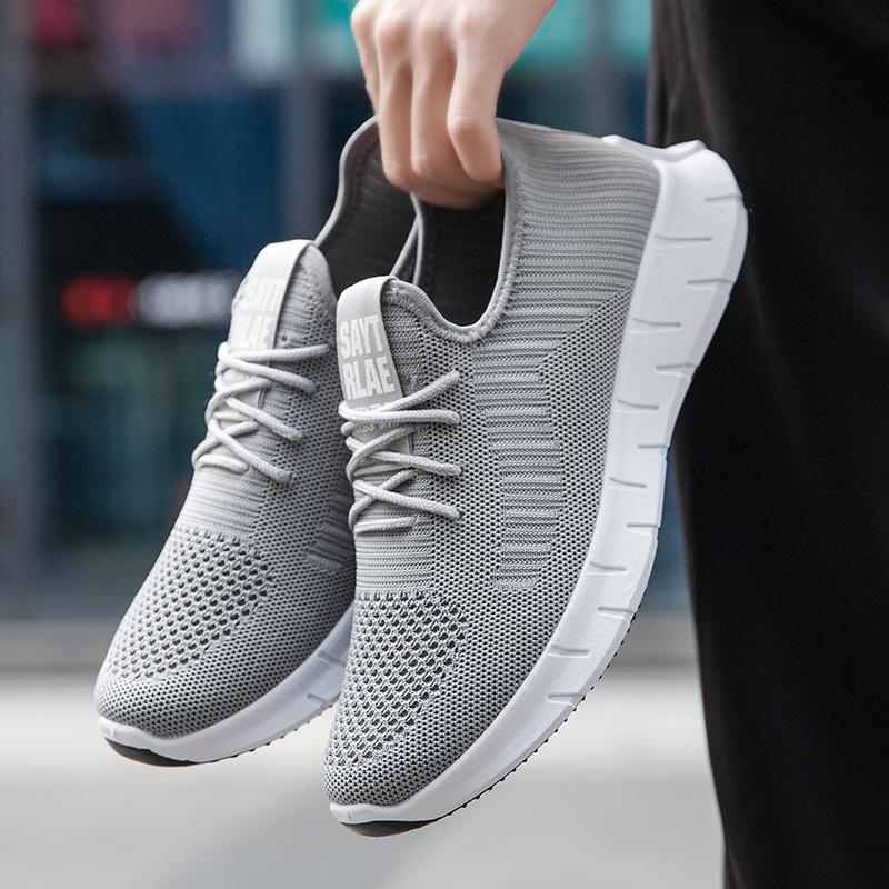 Спортивная обувь Модные дышащие кроссовки для бега на открытом воздухе Повседневные кроссовки с мягкой подошвой Низкие мужские туфли из хлопчатобумажной ткани