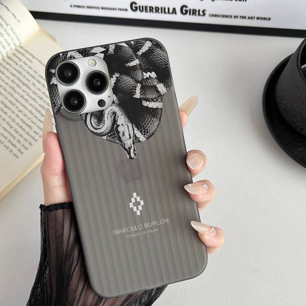 Fashion Burlons Design-Marceloes Soft Corrugated Phone Case For IPhone 11 12 13 14 15 16 17 Pro Max Plus Pro Shockproof Cover