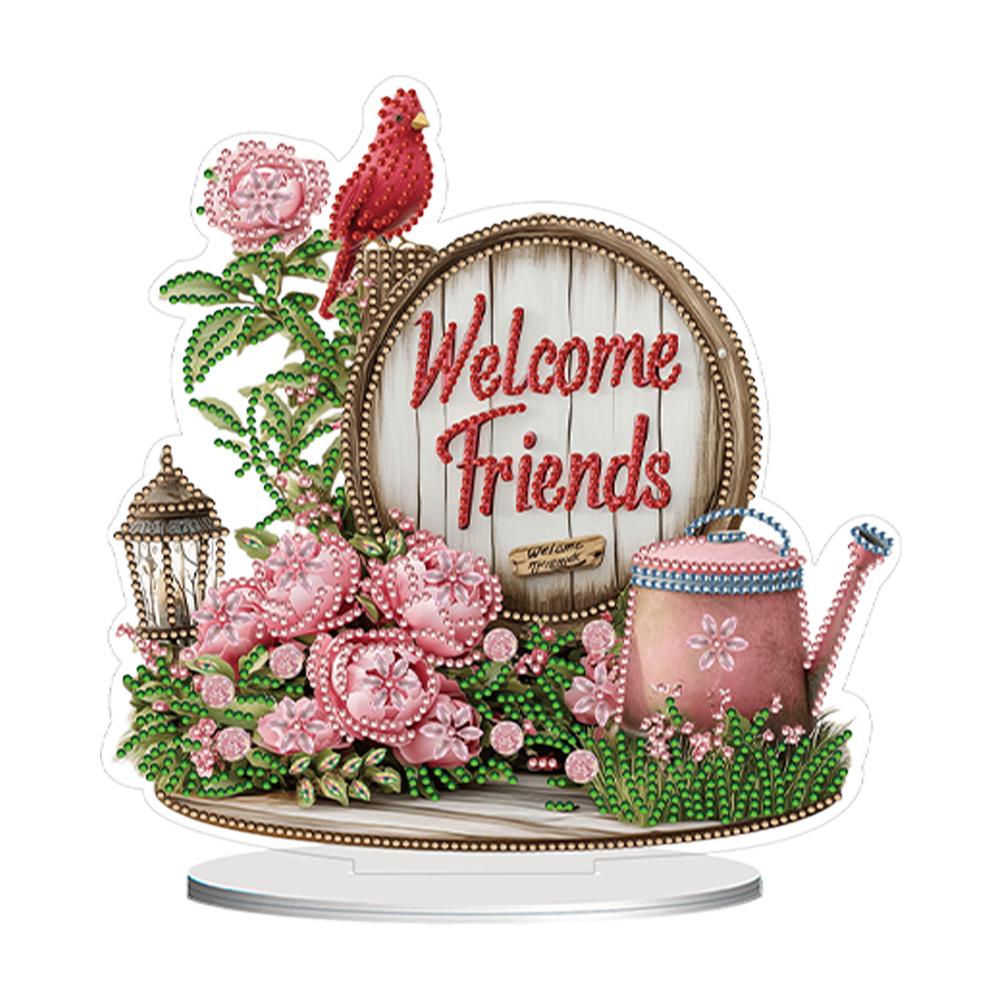 Наборы для алмазной живописи 2D с плоской печатью, сделай сам, настольные, с бриллиантами, наборы для украшений, набор для настольных украшений для дома, офиса, настольного декора