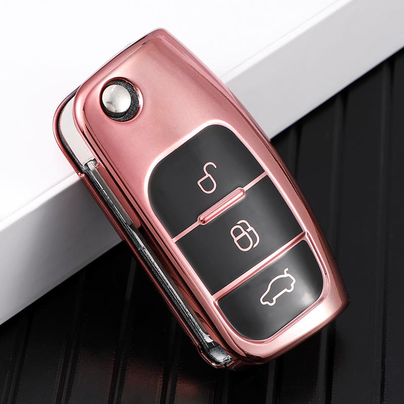 Чехол для ключей из ТПУ для Ford Fiesta Focus 2 Ecosport Kuga Escape Falcon B-Max C-Max Eco Sport Galaxy Key Bag Shell Holder