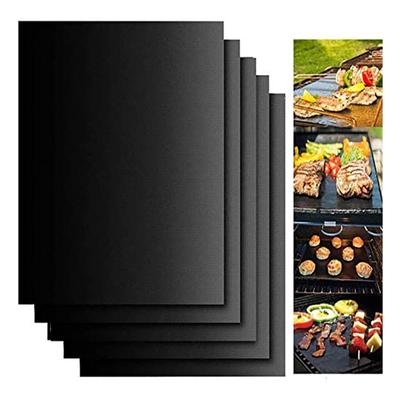Коврик для гриля BBQ Вечеринка-барбекю Антипригарный коврик Черная пластина для барбекю Лист для готовки на гриле Термостойкий Легко чистящийся Кухонный инструмент