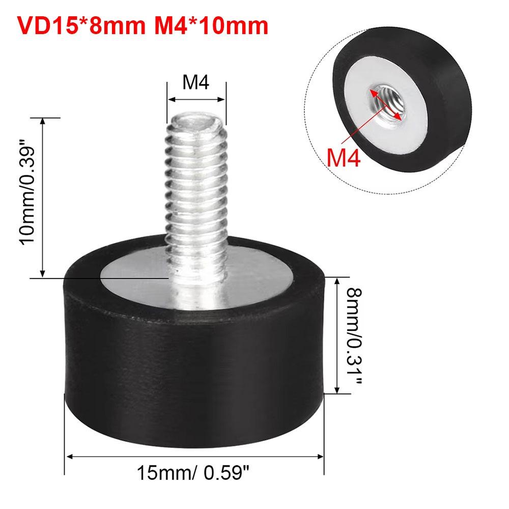 1Pcs New M4 M5 M6 M8 Rubber Shock Absorber Male Thread VD Type Damper Mount Anti-vibration Bobbin Mount Isolator For Boat Car