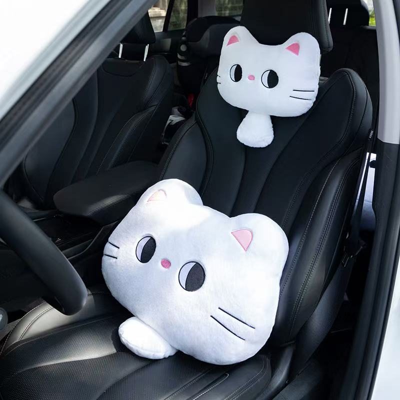 30cm Simulation New Big Tail Fat Cat Car Seat Cushion Pillow Filled Plush Toy Cartoon Anime Cute Home Gift for Friends Fun Doll