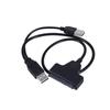 SATA 7 + 15 22 Pin To USB 2.0 Cable Adapter for 2.55 HDD Hard Disk Drive With USB Power Cable