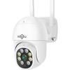 Hiseeu 3MP HD PTZ Caméra De Surveillance WiFi Avec Vision Nocturne Couleur