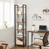 Regał Ciemny Brąz Na Książki Wąski Loft Vr37 40X30X187,5 Begryf