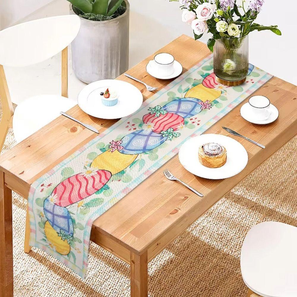 Винтажная пасхальная скатерть-кролик, маслостойкая, для обеденного стола, льняная скатерть-кролик, вечеринка