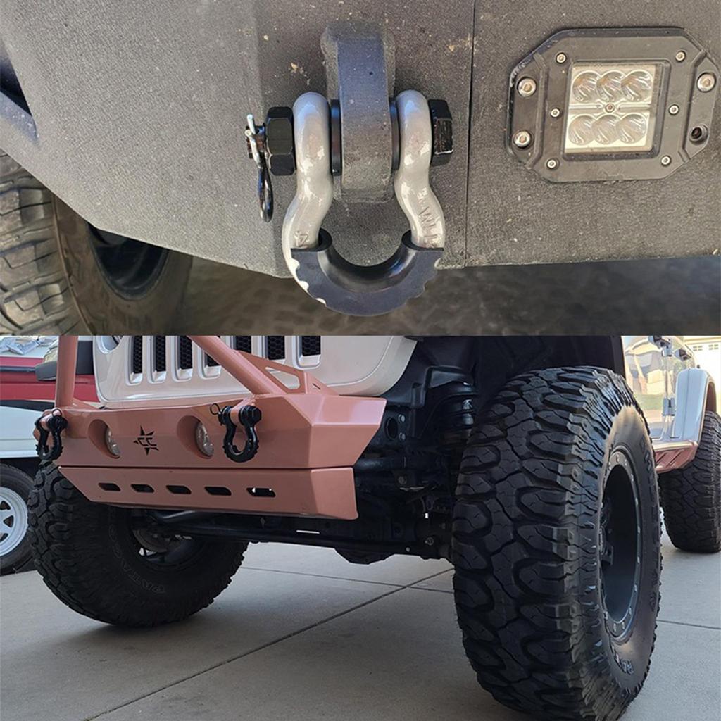 2 шт. D-образная скоба для якоря 5/8", прочная буксировочная скоба с прочностью на разрыв 28660 фунтов для восстановления внедорожника Jeep