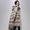 Yaya Женский пуховик средней длины с капюшоном 2025
