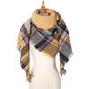 European and American Style Large Check Triangle Snood Scarf - Spring, Autumn, Winter