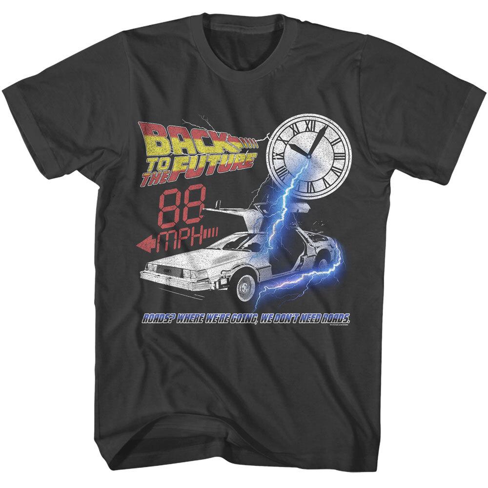 Back To The Future Movie Clock Face Lightning Bolts 88 MPH Men T Shirt