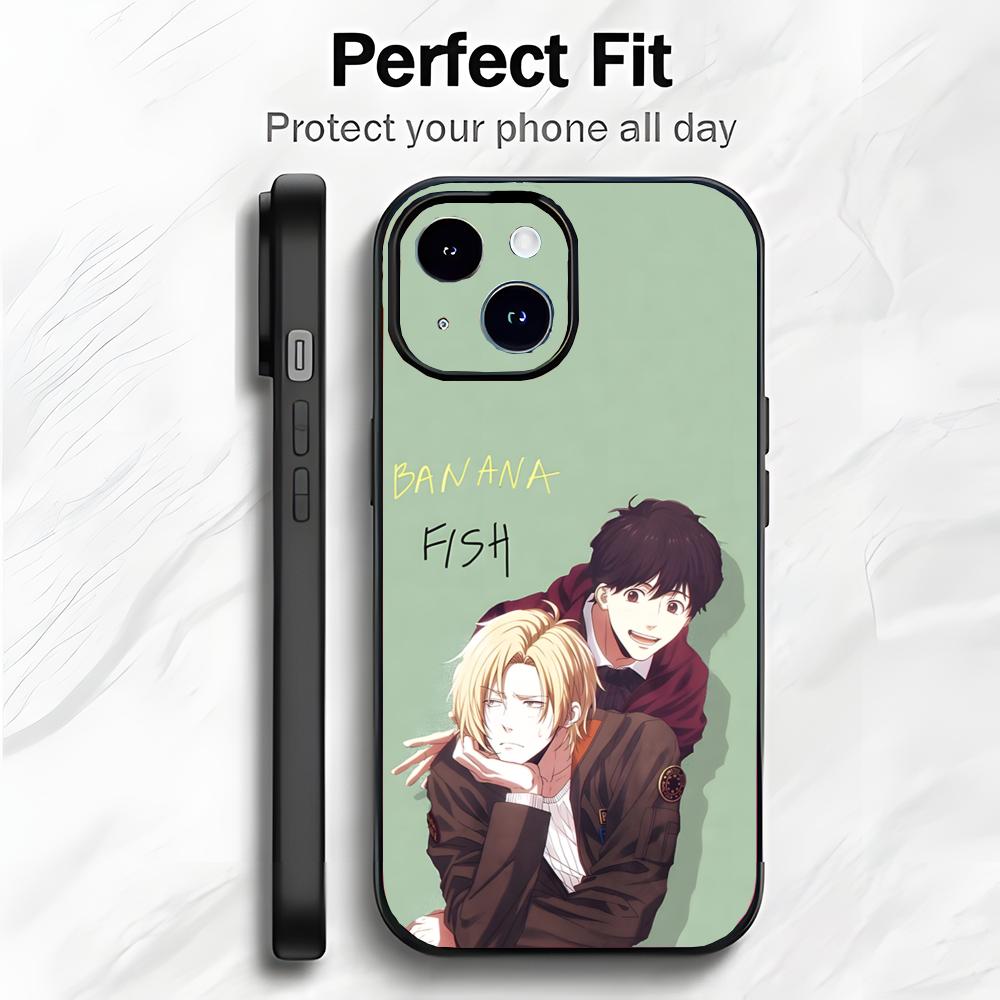 Эмоциональный темный аниме B-Banana Fish Чехол для телефона Чехол для телефона Мягкая упаковка Легкий Для iPhone17 16 15 14 13ProMax