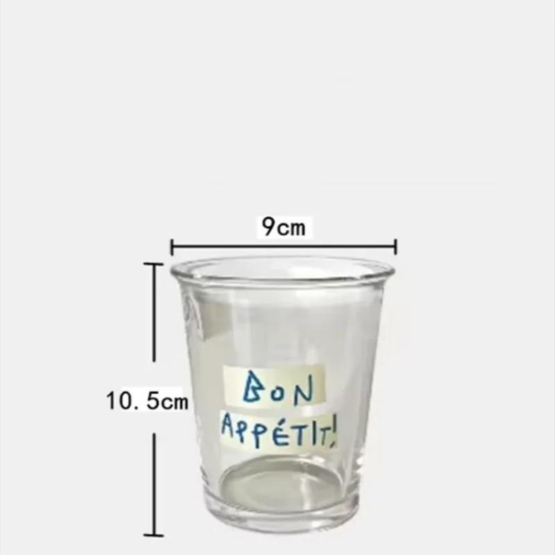 350 мл Домашняя Ежедневная чашка для воды Кафе Американская чашка для латте со льдом Напиток Сок Холодный напиток Простая классическая прозрачная стеклянная чашка