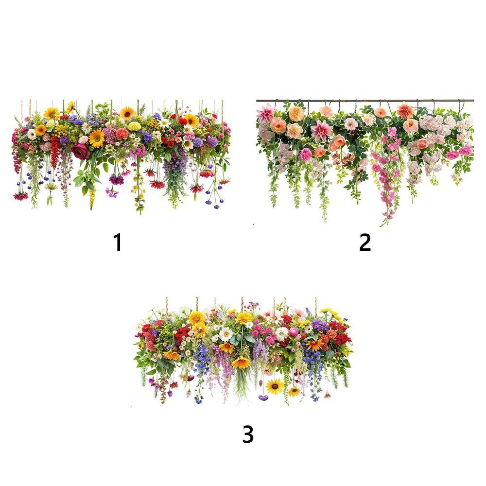 Фотореквізит Квітковий Ротанг Статичні Наклейки Двосторонні Декоративні Наклейки НОВІ Наклейки на Скло Подарунок