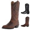 Fashion Quality Tall Embroidered Retro Sleeve Men's and Women's Wide-Headed Western Cowboy Boots Size 38-48 Men Casual Boots Comfortable