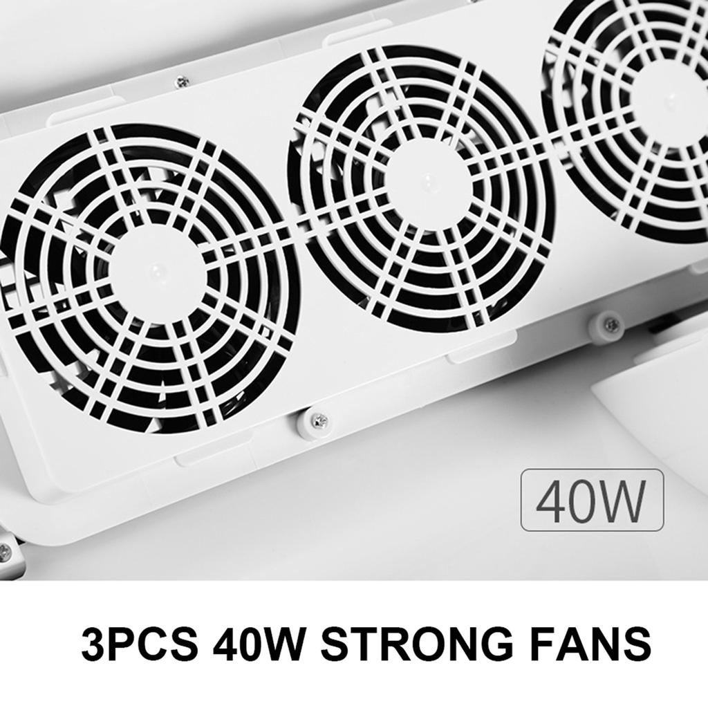 Пылеуловитель для ногтей Пылесос для пылесоса Nail Art Salon Suction Dust Machine с 3 вентиляторами Маникюр 2 пыли