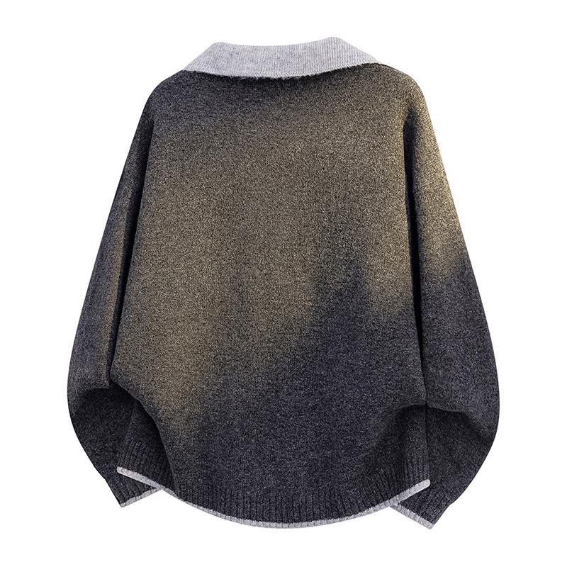 New Autumn and Winter Fake Two-piece Shirt Collar Sweater Men Knitted Couple Coat Men Pullover Versatile Top