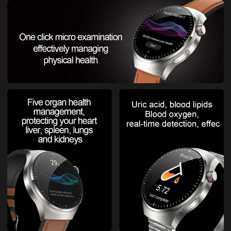 2025 New Health Nursing Grade Smart Watch Men Blood Lipid Uric Acid Tracker ECG+PPG Clock Bluetooth Call Smartwatches For Xiaomi