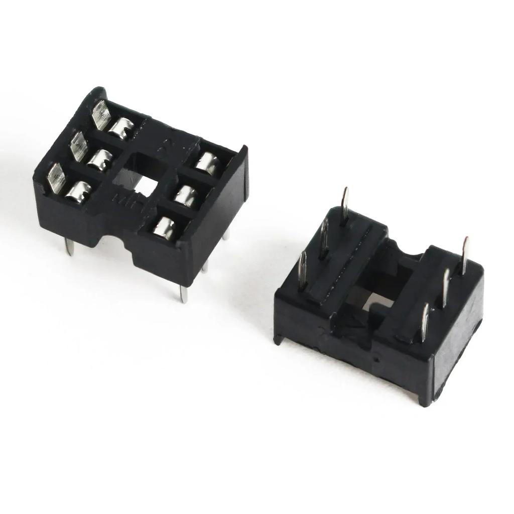 10PCS IC Sockets 6Pin 8Pin 14Pin 16Pin 18Pin 20Pin 24Pin 28Pin DIP Socket Chips Base DIP IC Sockets Adaptor