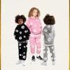 New Kapok Foam Printed Sweater Fluffy Children's Hoodie Set