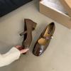 Женские туфли Marie Janes на высоком каблуке с квадратным носком, женские летние туфли на низком каблуке 2024 года, осенние новые дизайнерские туфли, элегантные туфли-лодочки Femme