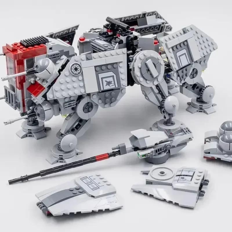 Технический шагоход AT-TE 75337 Модель MOC 1082 детали Конструктор Космический робот Набор Самоблокирующиеся кубики DIY Сборка Подарок на день рождения Игрушка