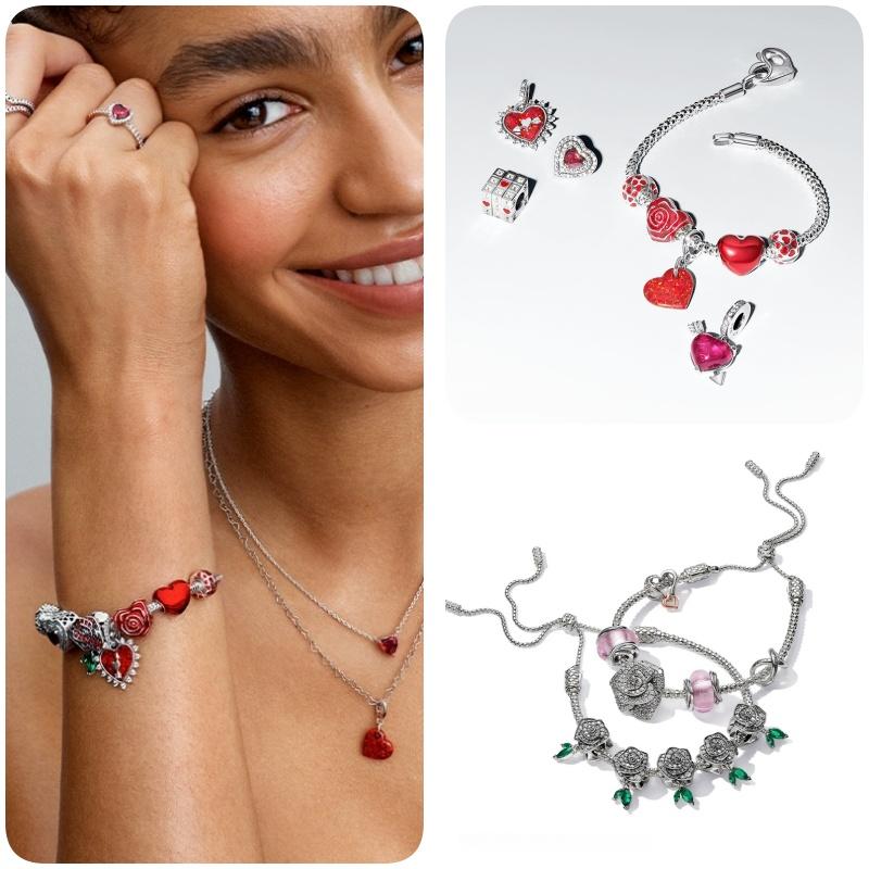 Heart-shaped,Flower Multiple Series Charm Bead Applicable to Original European Plating Silver Jewelry &DIY Making Gift