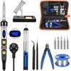 Soldering Iron Kit,80W LCD Digital Soldering Gun Adjustable Temperature Welding Tools 110V / 220V Soldering Station