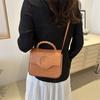 Fashionable Solid Color Bag for Women's New Winter Diamond Candy Color Hand-held One-shoulder Crossbody Bag Simple Small Square Bag